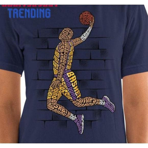 Other - Slam Dunk Basketball Typography Graphic On Short Sleeve Unisex Tshirt Classic